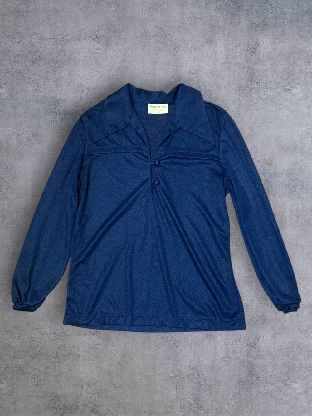 Vintage 70s / 80s Navy Sailor Style California West Set Shirt